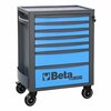 Beta Tool Cabinet, 7 Drawer, Blue, Sheet Metal, 29 in W x 17-1/2 in D x 38 in H 024004676